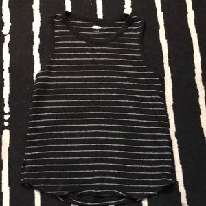 Black and White Striped Tank Top